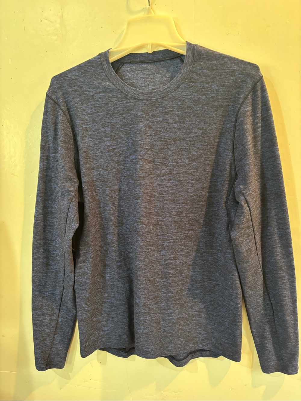 LULULEMON Long-Sleeve Crewneck Shirt - Heather Blue Sz S